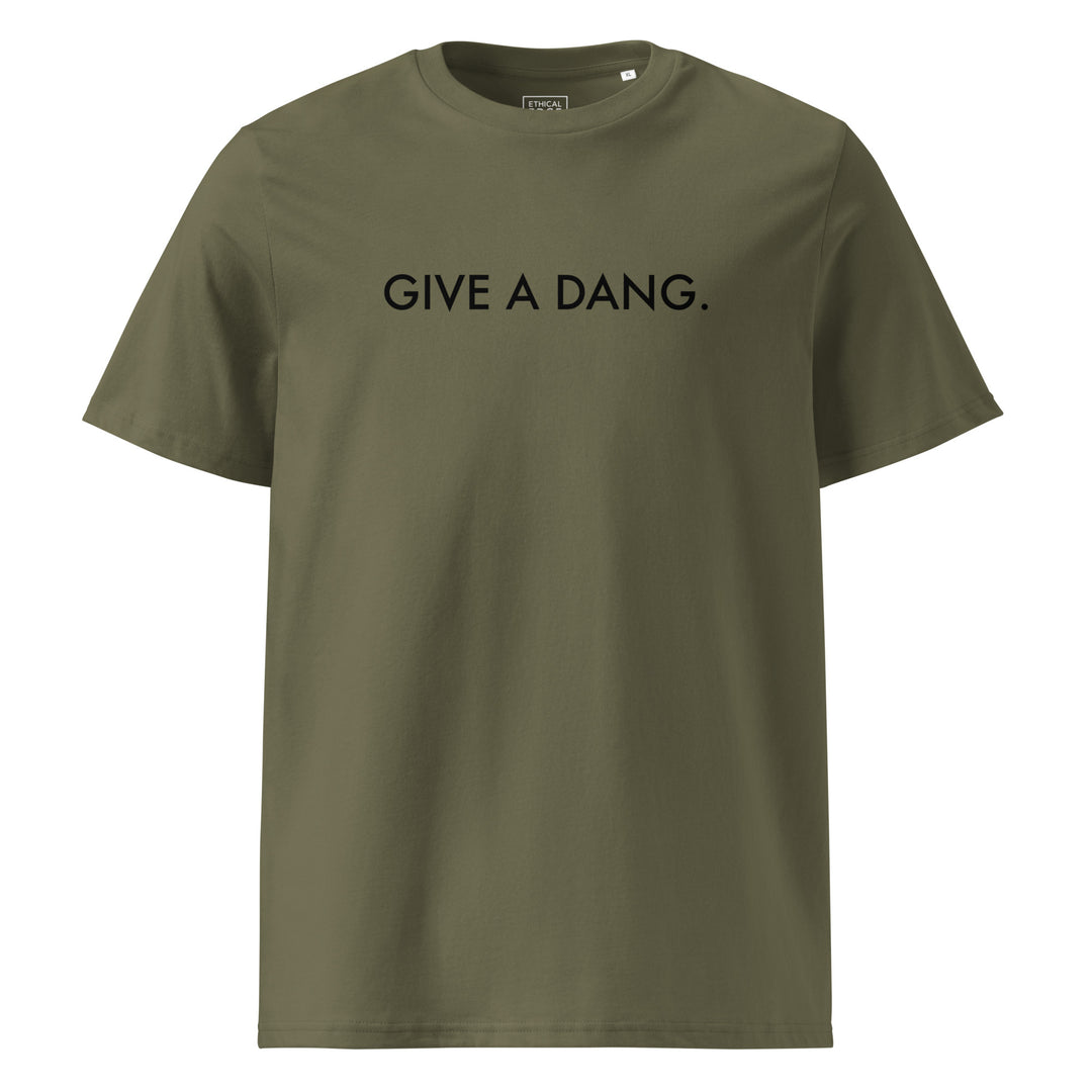 Give a dang tee - ethical edge boutique - unisex-organic-cotton-t-shirt-green