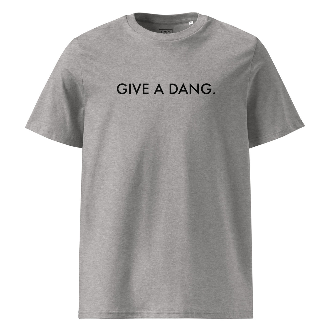 Give a dang tee - ethical edge boutique - unisex-organic-cotton-t-shirt-grey