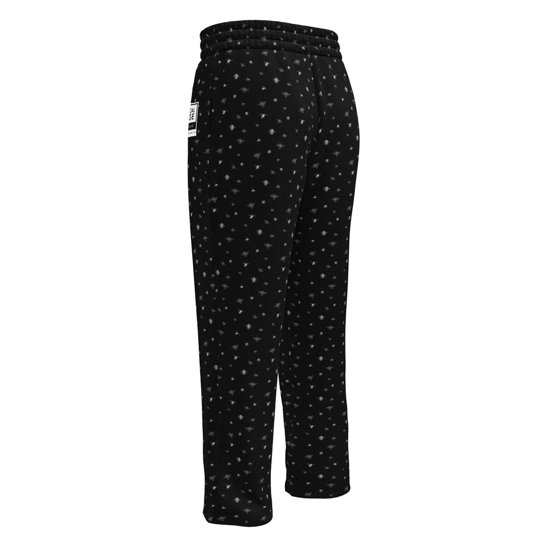 Bee Print Joggers | Black | Made from Recycled Materials