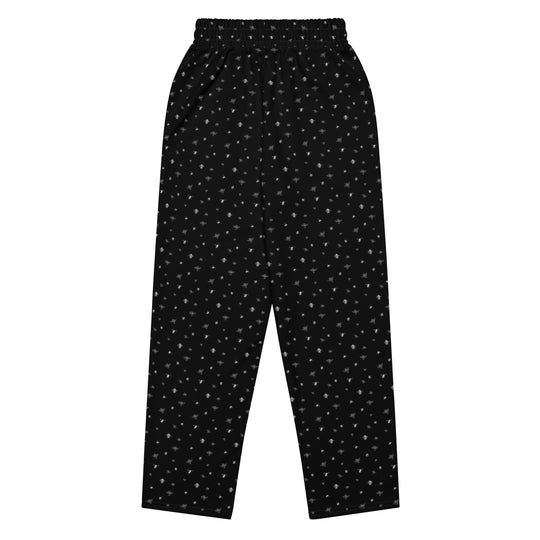 Bee Print Joggers | Black | Made from Recycled Materials