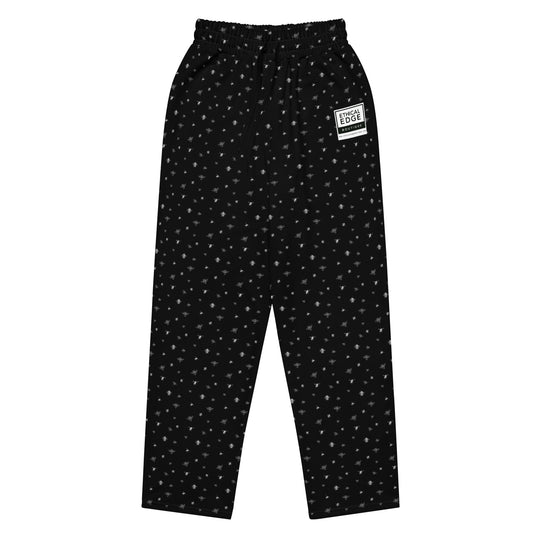 Bee Print Joggers | Black | Made from Recycled Materials