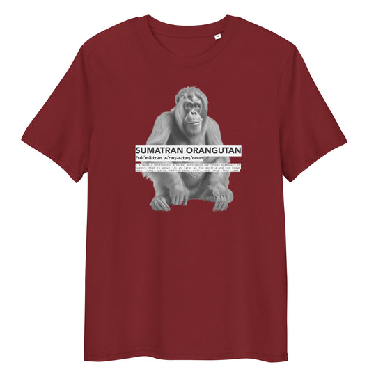 Endangered T-Shirt | Sumatran Orangutan | GOTS Certified Organic Cotton