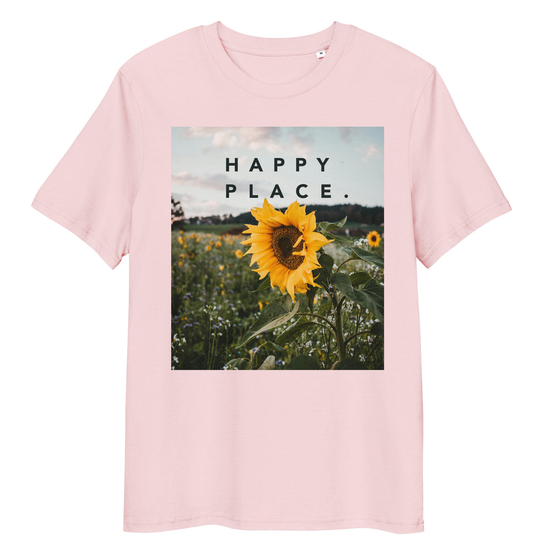 Happy Place | Sunflower T-Shirt | Organic Cotton | Bright Sunflower Field Design