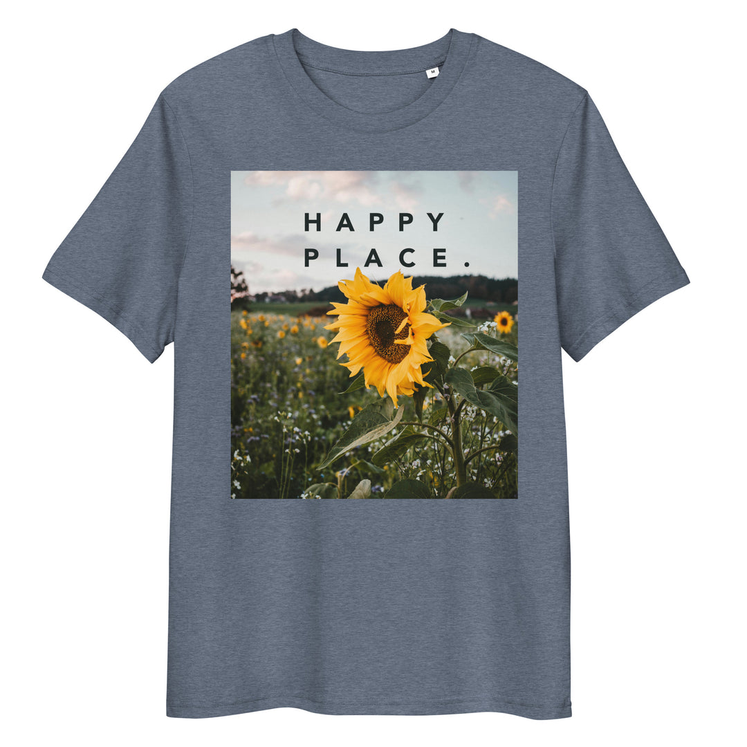 Happy Place | Sunflower T-Shirt | Organic Cotton | Bright Sunflower Field Design