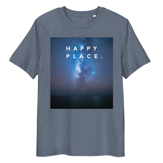 Happy Place | Stargazing Tee | Organic Cotton | Calm Night Sky Design