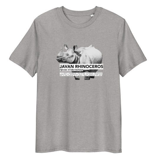 Endangered T-Shirt | Javan Rhino | GOTS Certified Organic Cotton