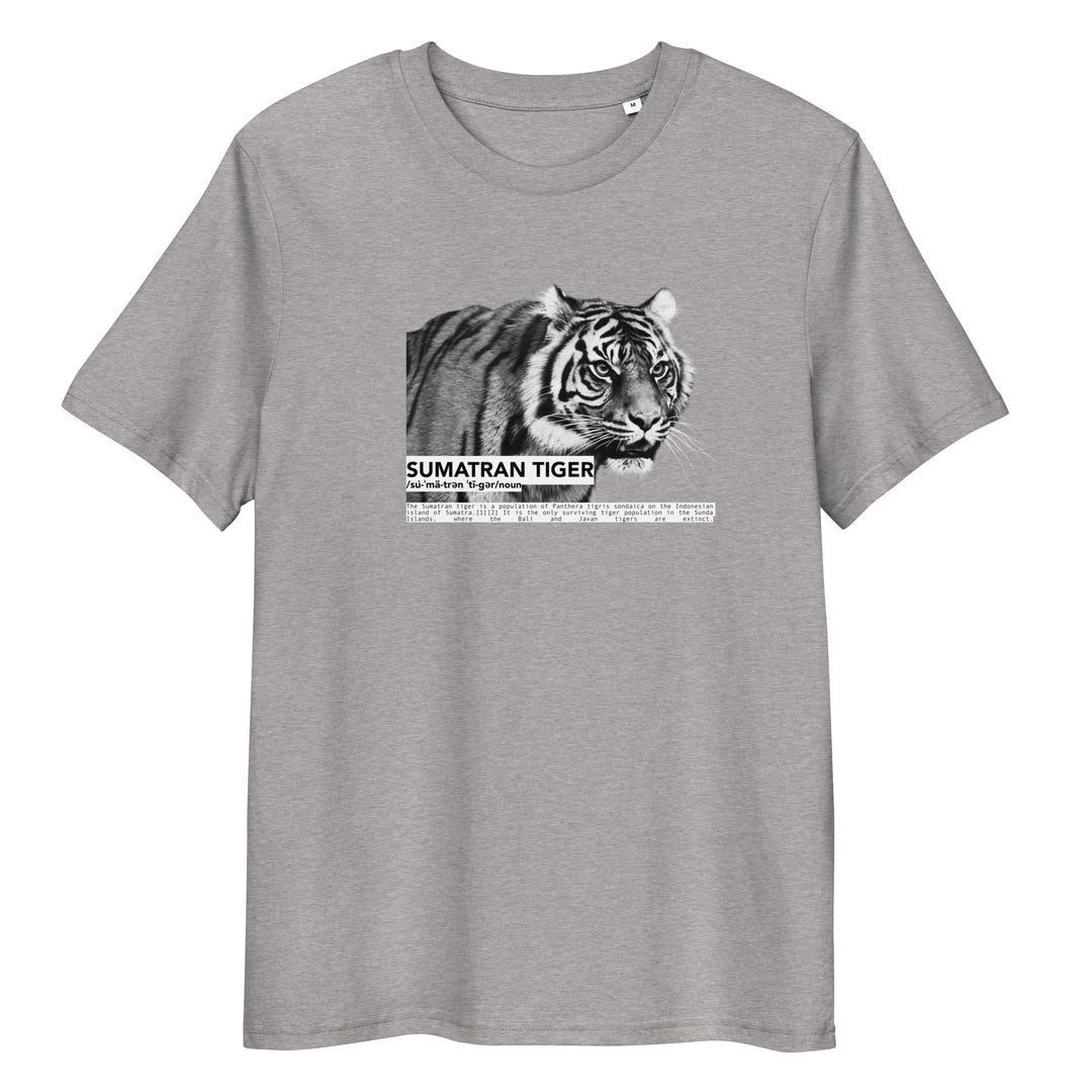 Endangered T-Shirt | Sumatran Tiger Design | GOTS Certified Organic Cotton