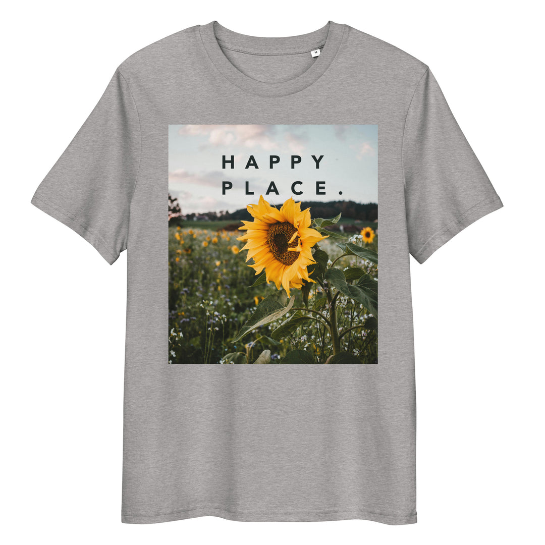 Happy Place | Sunflower T-Shirt | Organic Cotton | Bright Sunflower Field Design