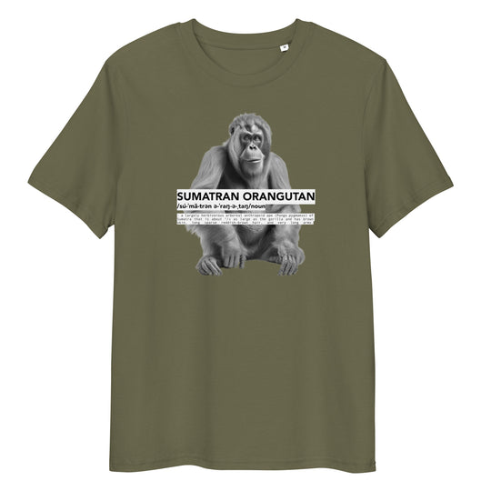 Endangered T-Shirt | Sumatran Orangutan | GOTS Certified Organic Cotton