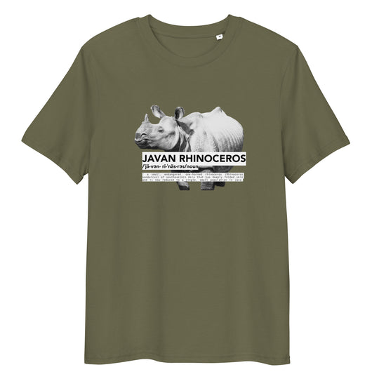 Endangered T-Shirt | Javan Rhino | GOTS Certified Organic Cotton