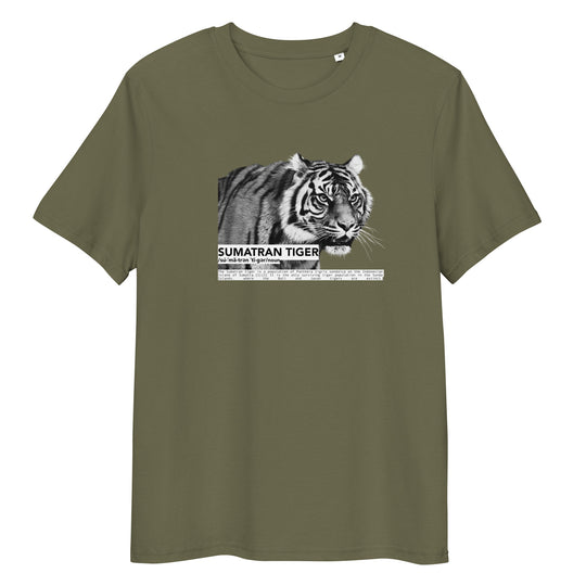 Endangered T-Shirt | Sumatran Tiger Design | GOTS Certified Organic Cotton