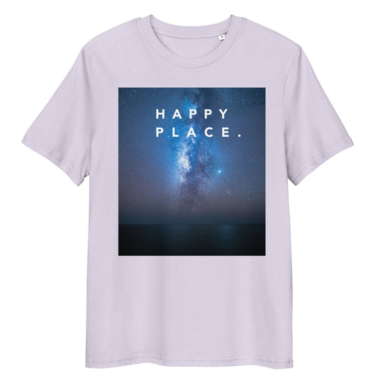 Happy Place | Stargazing Tee | Organic Cotton | Calm Night Sky Design