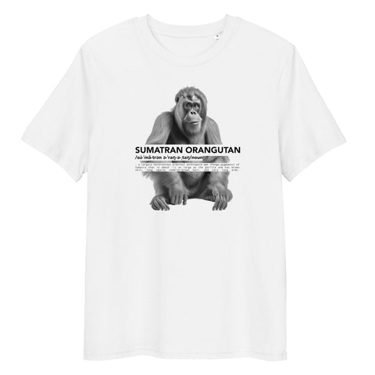 Endangered T-Shirt | Sumatran Orangutan | GOTS Certified Organic Cotton